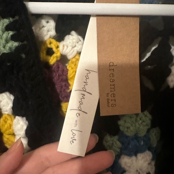 Handmade Multicolor Crochet Cardigan - Picture 3 of 3